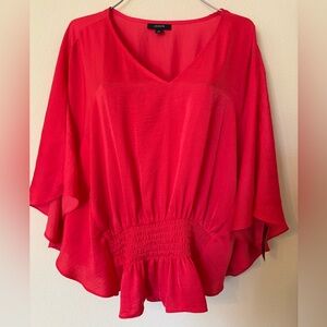Alfani Red V-Neck Blouse